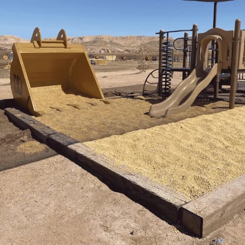 Slides and play areas at Moapa Valley Cornmaze