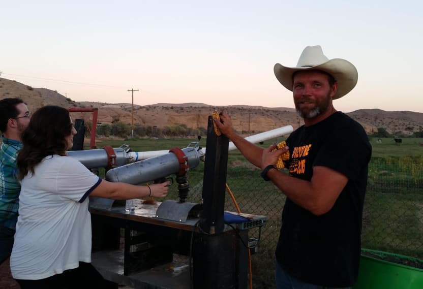 2 Corn Cannon shots at Moapa Valley Cornmaze